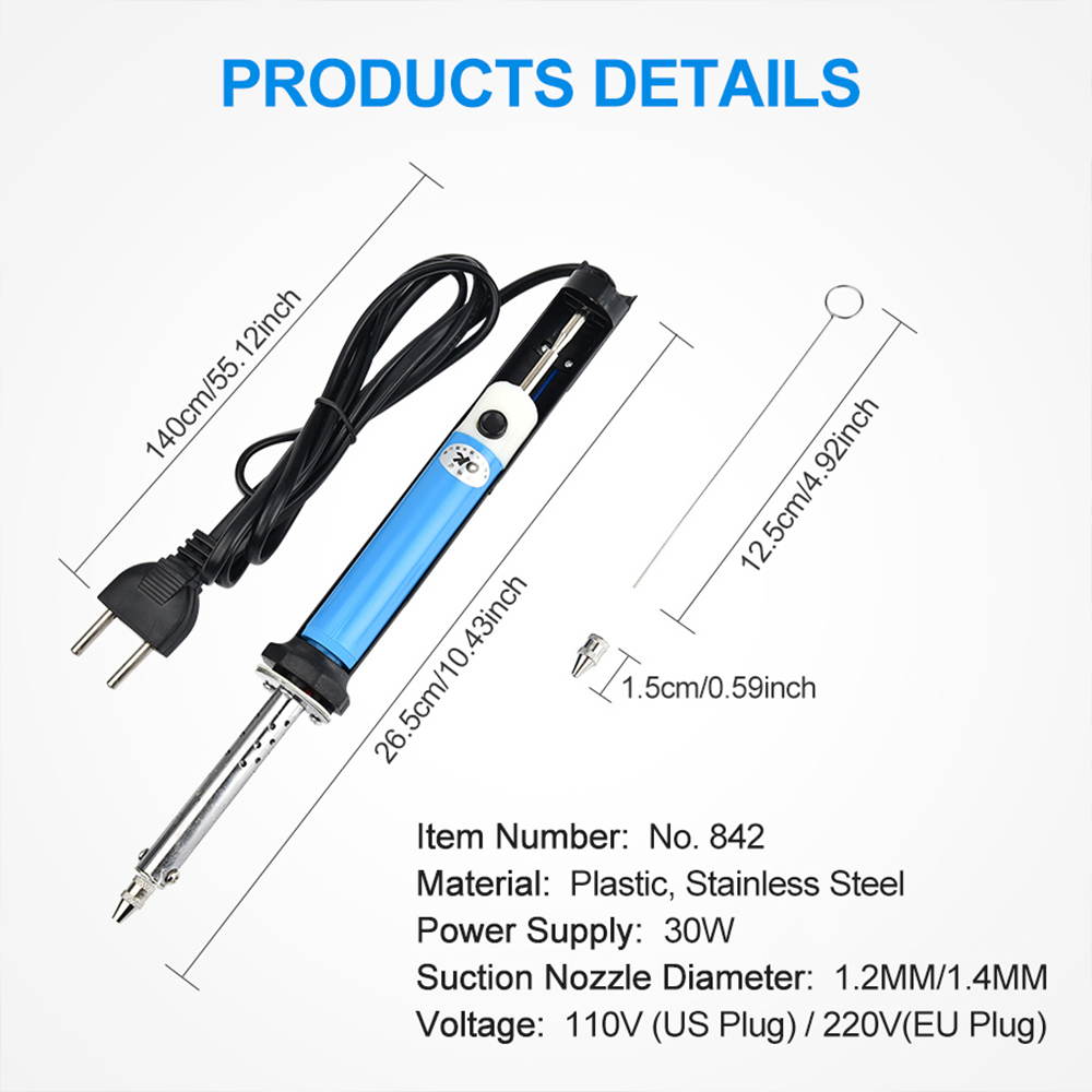 ชุดเครื่องมือดูดตะกั่วไฟฟ้า 30 - Desoldering Gun Vacuum Electric บทวิจารณ์และราคา